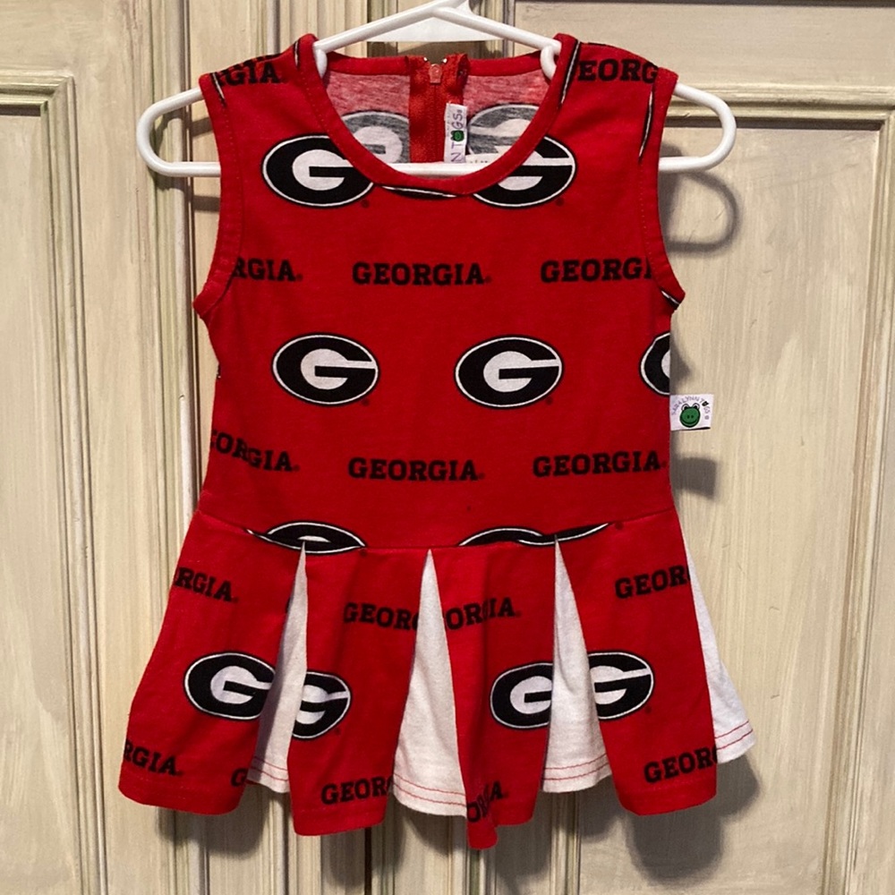 UGA Baby Cheerleaders Fan Dress with Bloomers sz 18 months Sara Lynn Togs